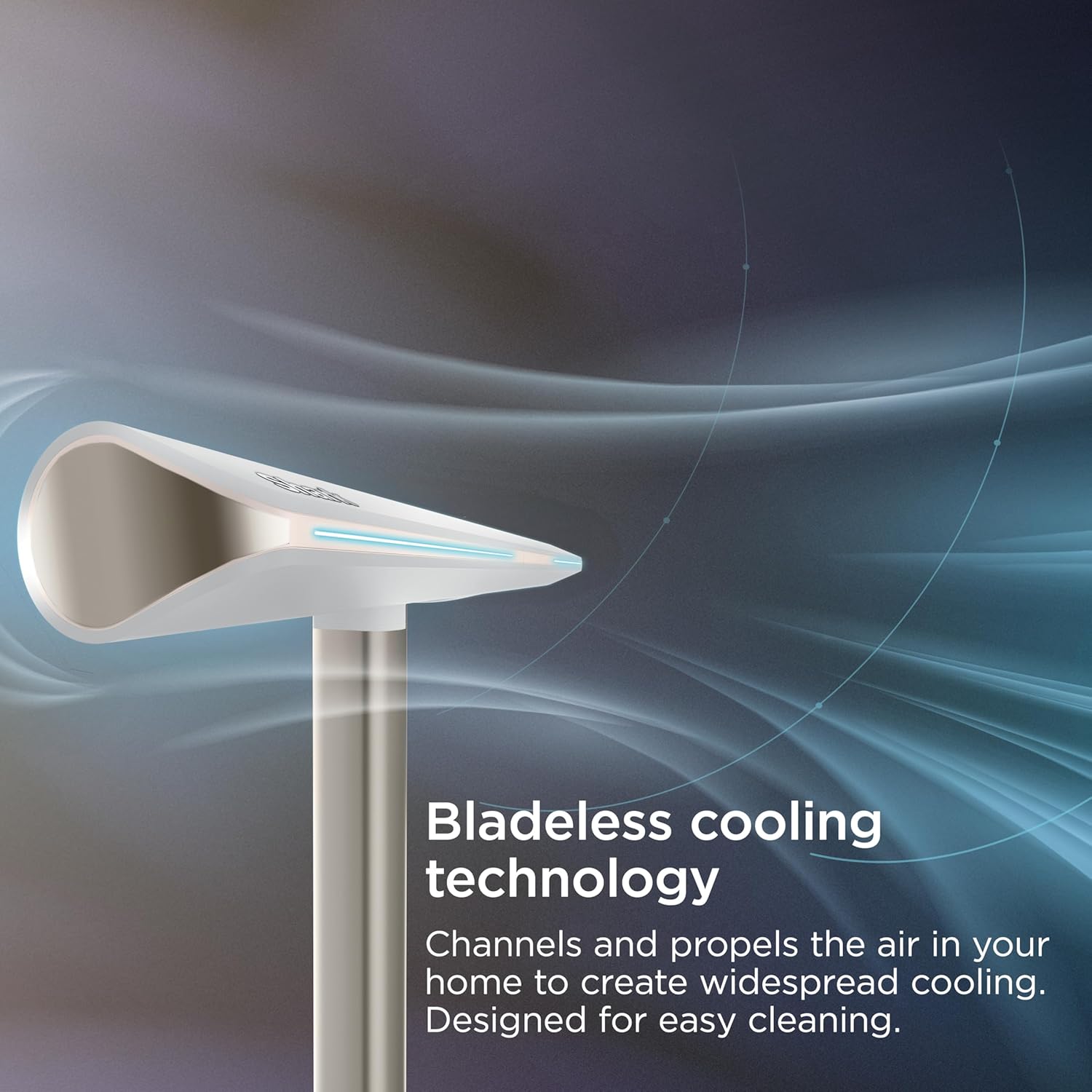 Shark Ventilador TurboBlade — Ventilador de torre sem lâmina ultra personalizável, gira, oscila 180°, circula e propulsiona o ar, 10 níveis de ruído + 10 velocidades, fácil de limpar, pomba, TF202SWH