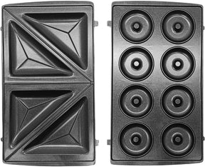 Sanduicheira e Grill Elétrica Antiaderente Preto 3 em 1 850W Compacta e Versátil