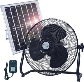 🌞 Ventilador Oscilante Solar Recarregável 16”