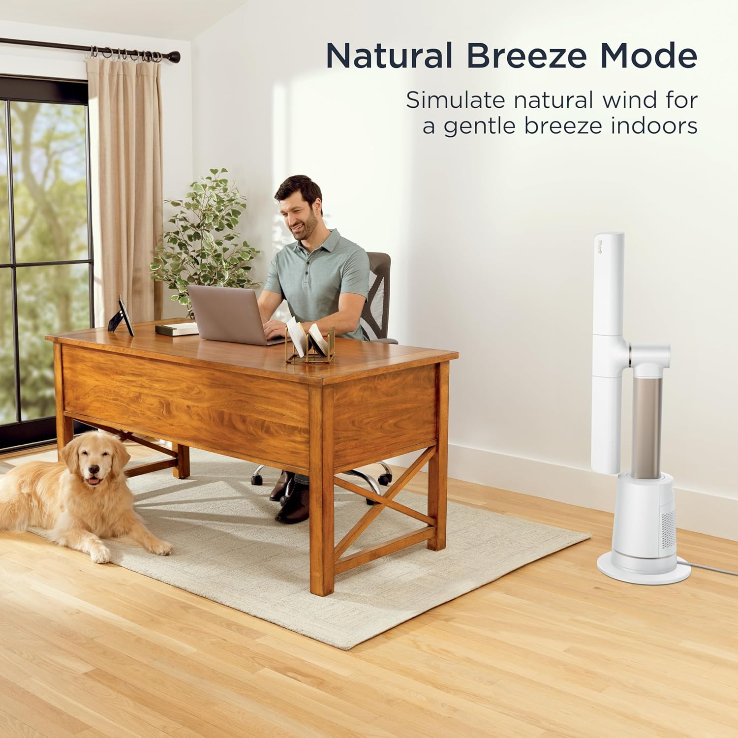 Shark Ventilador TurboBlade — Ventilador de torre sem lâmina ultra personalizável, gira, oscila 180°, circula e propulsiona o ar, 10 níveis de ruído + 10 velocidades, fácil de limpar, pomba, TF202SWH