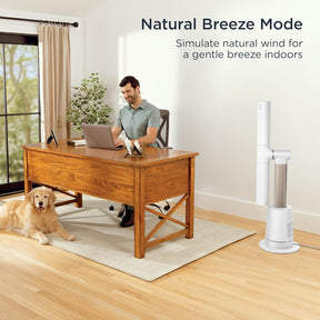 Shark Ventilador TurboBlade — Ventilador de torre sem lâmina ultra personalizável, gira, oscila 180°, circula e propulsiona o ar, 10 níveis de ruído + 10 velocidades, fácil de limpar, pomba, TF202SWH