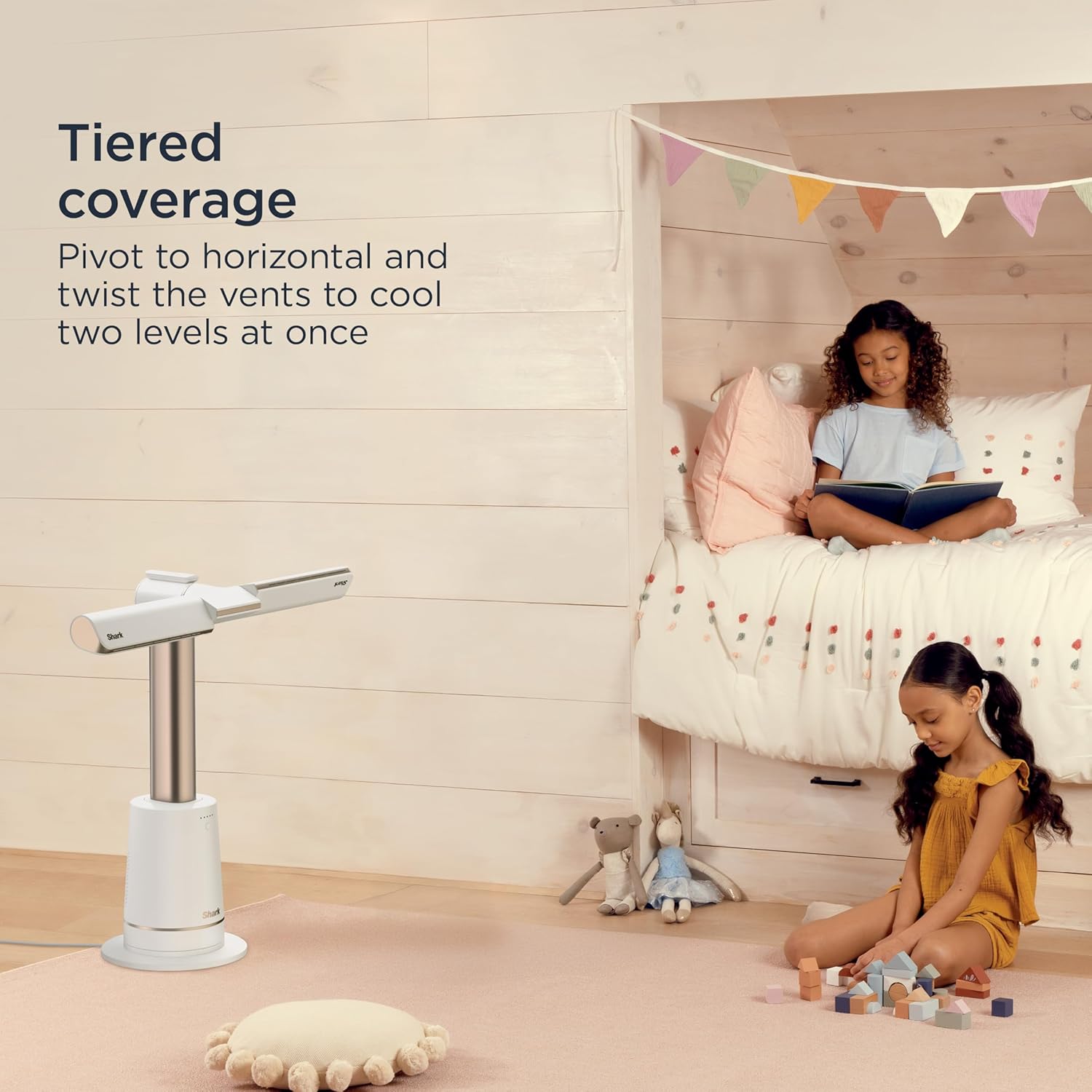 Shark Ventilador TurboBlade — Ventilador de torre sem lâmina ultra personalizável, gira, oscila 180°, circula e propulsiona o ar, 10 níveis de ruído + 10 velocidades, fácil de limpar, pomba, TF202SWH