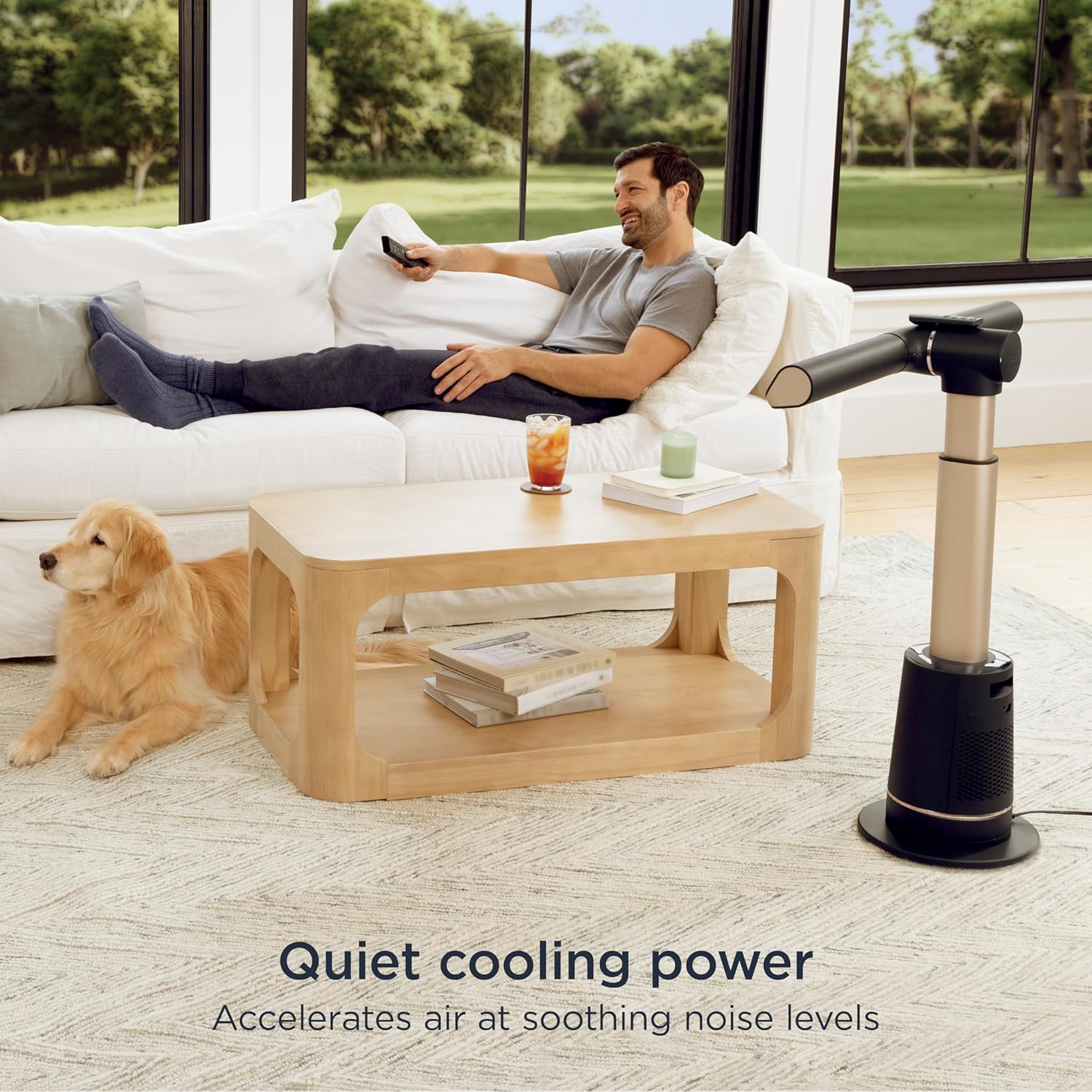 Shark Ventilador TurboBlade — Ventilador de torre sem lâmina ultra personalizável, gira, oscila 180°, circula e propulsiona o ar, 10 níveis de ruído + 10 velocidades, fácil de limpar, pomba, TF202SWH