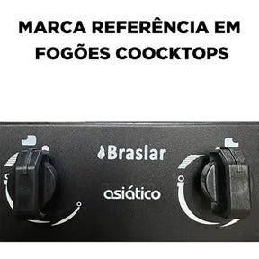 Fogão Cooktop De Mesa Portátil A Gás 4 Bocas Braslar Bivolt
