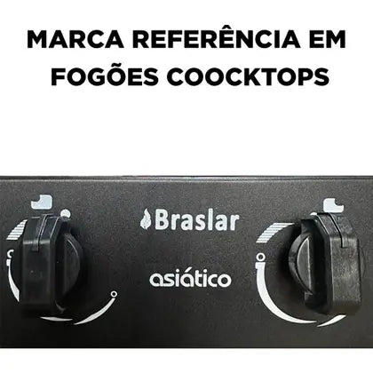 Fogão Cooktop De Mesa Portátil A Gás 4 Bocas Braslar Bivolt