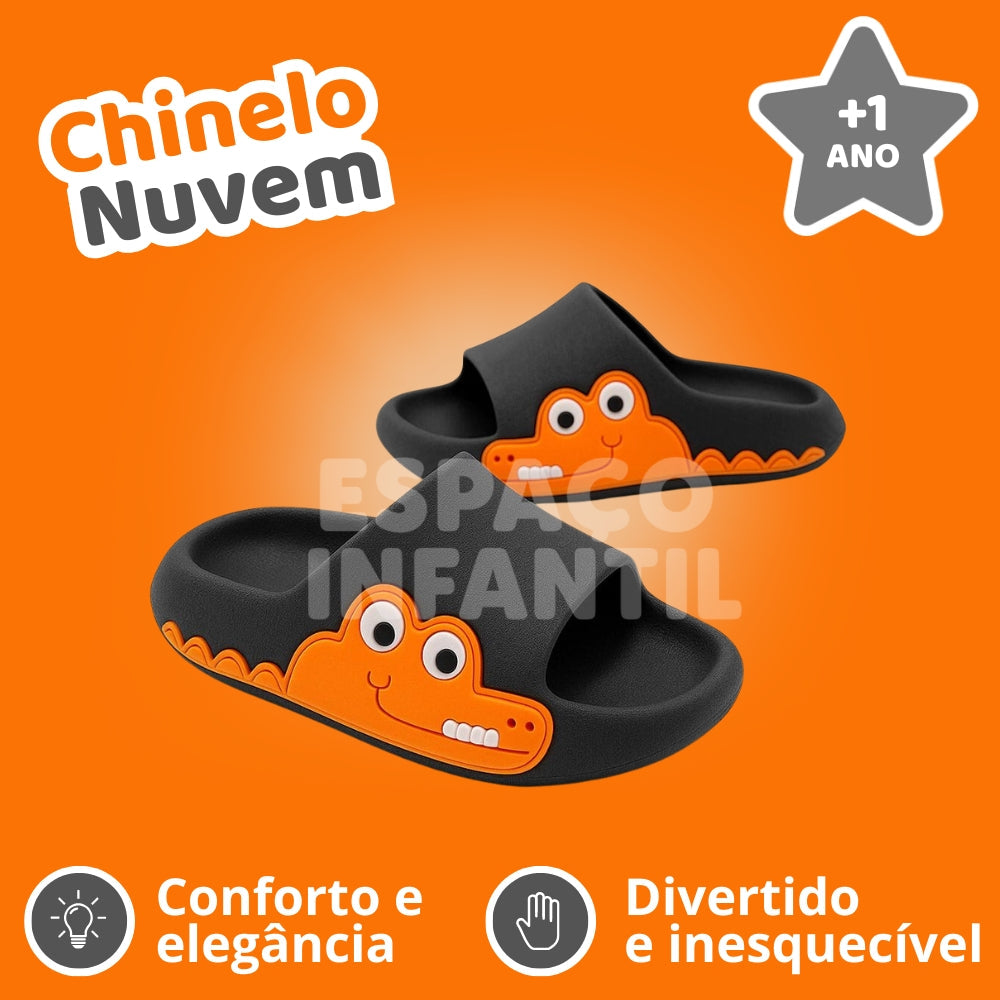 Chinelo Nuvem Infantil Crocodilo | Caminhar com Conforto e Estilo