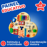 Painel Sensorial Educativo Montessori Nuvem + Brinde Exclusivo Hoje!