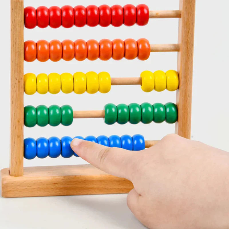 Ábaco Montessori Brinquedo Educativo de Madeira | Aprenda Brincando