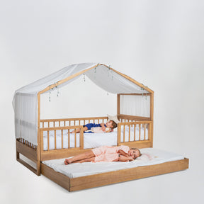 Bicama Casinha Evolutiva + Cama Auxiliar