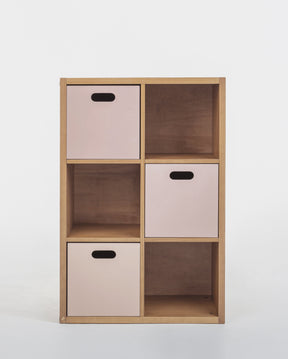 Estante Organizadora Infantil Com Caixas Rosa