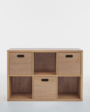 Estante Organizadora Infantil Com Caixas Madeira