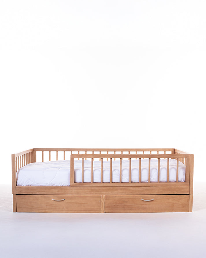 Cama Montessori Evolutiva - Saída Lateral + Gavetões