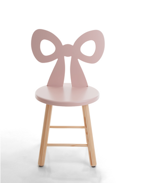 Cadeira Infantil Laço - Rosa Claro