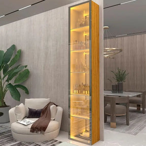 Cristaleira Luminare 1 Porta com LED e Espelho Gelius