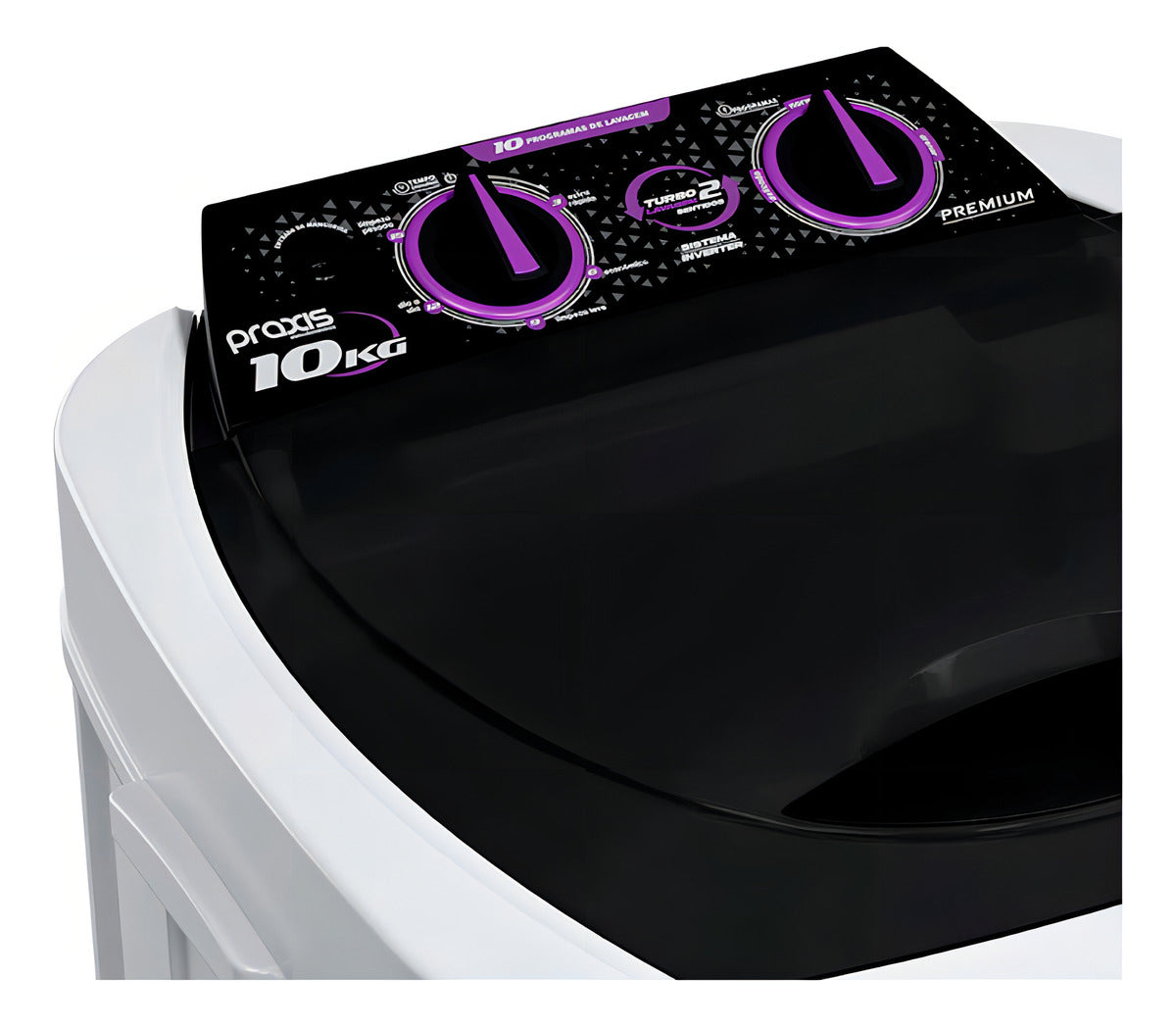 Lavadora 10kg Com Dreno Branca Praxis Cor Branco