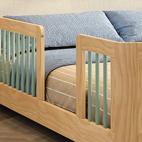 Cama Infantil Casal Montessoriano Wave Com Rattan Casatema