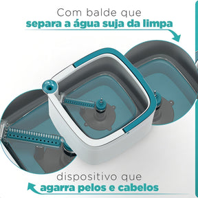 Mop Giratório Água Limpa Flash Limp