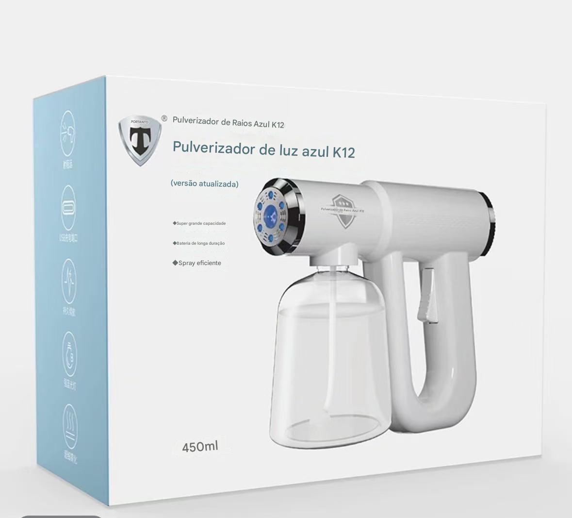 Pistola de Pulverização Nano Portátil Recarregável K12