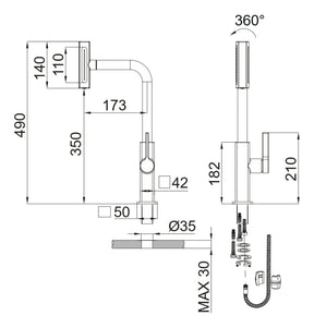 Torneira Misturador Gourmet Cozinha Monocomando Aço Escovado