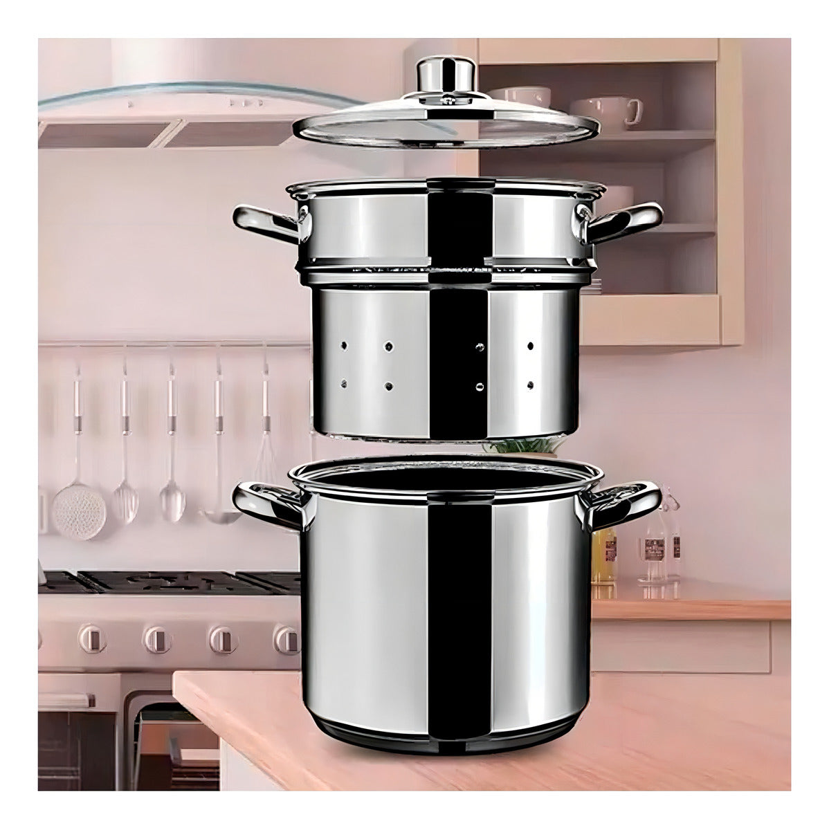 Panela Espagueteira 5 Litros 20 Cm Aço Inox Macarrão Brinox