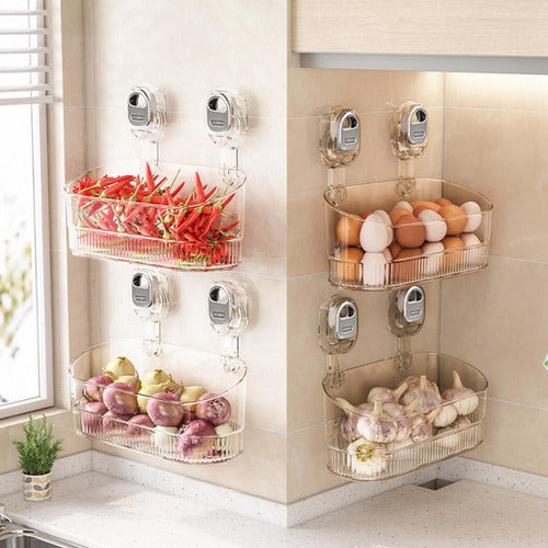 Caixa De Armazenamento De Sucção De Banheiro Sem Perfuração