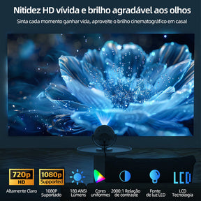 Mini Projetor Selado Portátil Bettdow 11000lúmens 1080p Fhd