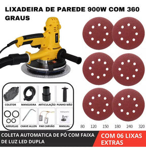 Lixadeira De Parede Knakasaki 1000w Com Led E Aspirador