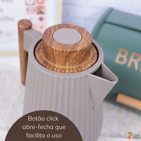 Garrafa Térmica Para Café Chá 1000ml Canelada Resistente