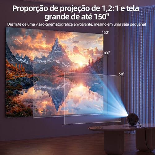 Mini Projetor Selado Portátil Bettdow 11000lúmens 1080p Fhd