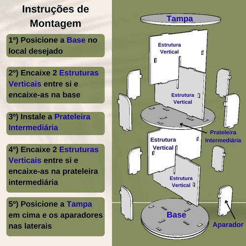 Estante Prateleira Giratória Livro Brinquedo E Infantil