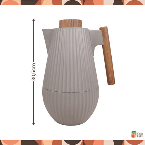 Garrafa Térmica Para Café Chá 1000ml Canelada Resistente