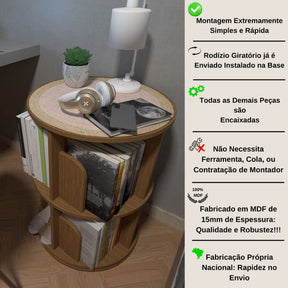 Estante Prateleira Giratória Livro Brinquedo E Infantil