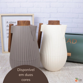 Garrafa Térmica Para Café Chá 1000ml Canelada Resistente