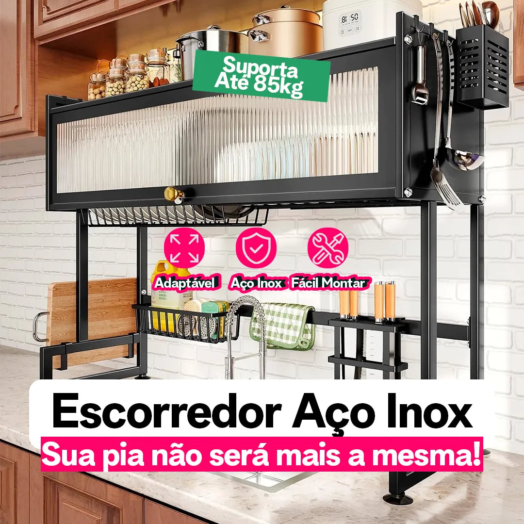Escorredor de Aço Inoxidável Maciço | Carbon Nygma