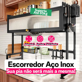 Escorredor de Aço Inoxidável Maciço | Carbon Nygma