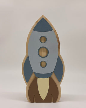 Foguete Madeira Azul