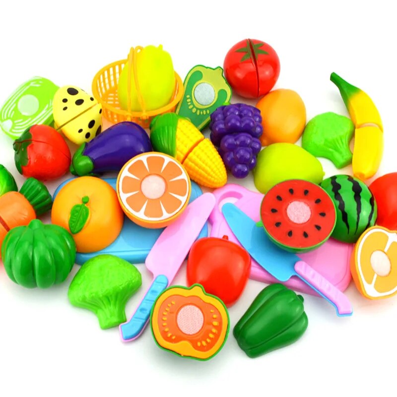 Conjunto de Frutas e Legumes Brinquedo Educativo Infantil