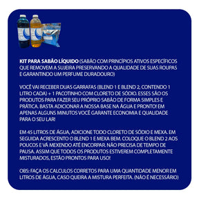 Kit Base para Sabão Tipo OMO ARIEL DOWNY | Rende 50L e 436 Lavagens | Economize por Anos!