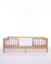 Cama Montessori Evolutiva + Gavetões Off White