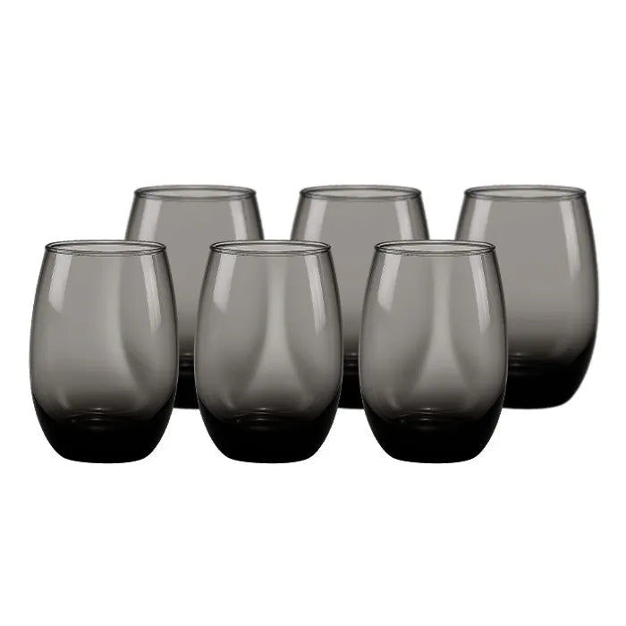 Jogo de Copos Vidro Fumê Luxury Nadir 465ml