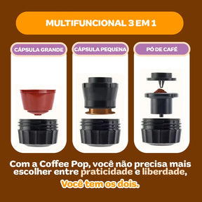 Kit Mini Máquina Coffee Pop + 60 Cápsulas Dolce Gusto