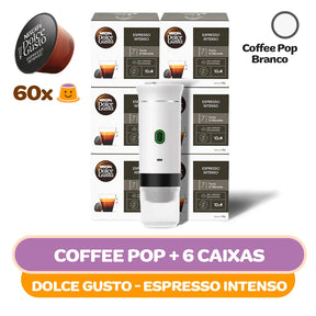 Kit Mini Máquina Coffee Pop + 60 Cápsulas Dolce Gusto
