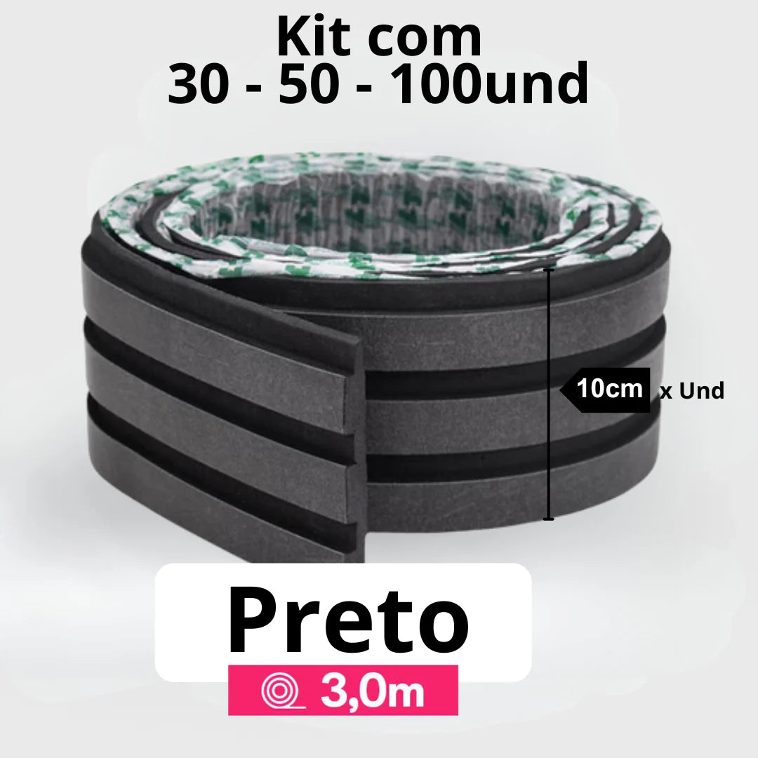 Kit Painel Ripado Autocolante 3M Laminado