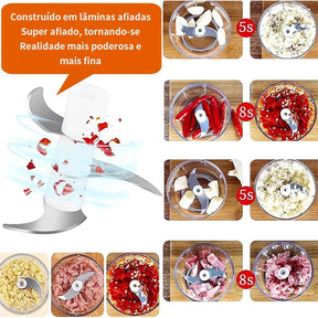 Mini Processador Elétrico de Alimentos Portátil