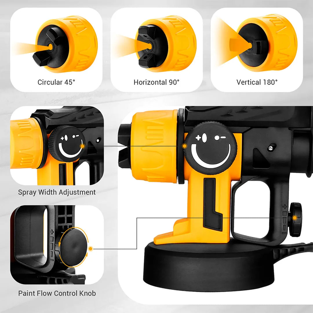 Pulverizador de Tinta DEKO 220V Versão Bateria ou Com Fio | Kit com até 17 Itens | DIY
