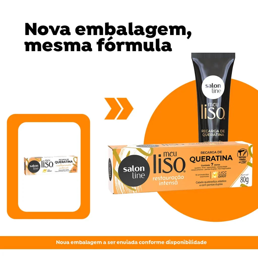 Recarga de Queratina Meu Liso Restauração Intensa 80g