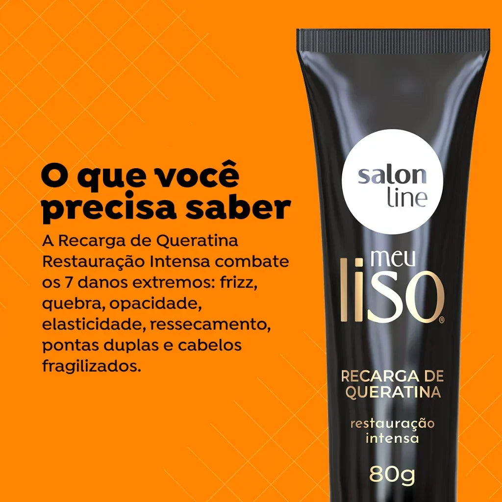 Recarga de Queratina Meu Liso Restauração Intensa 80g