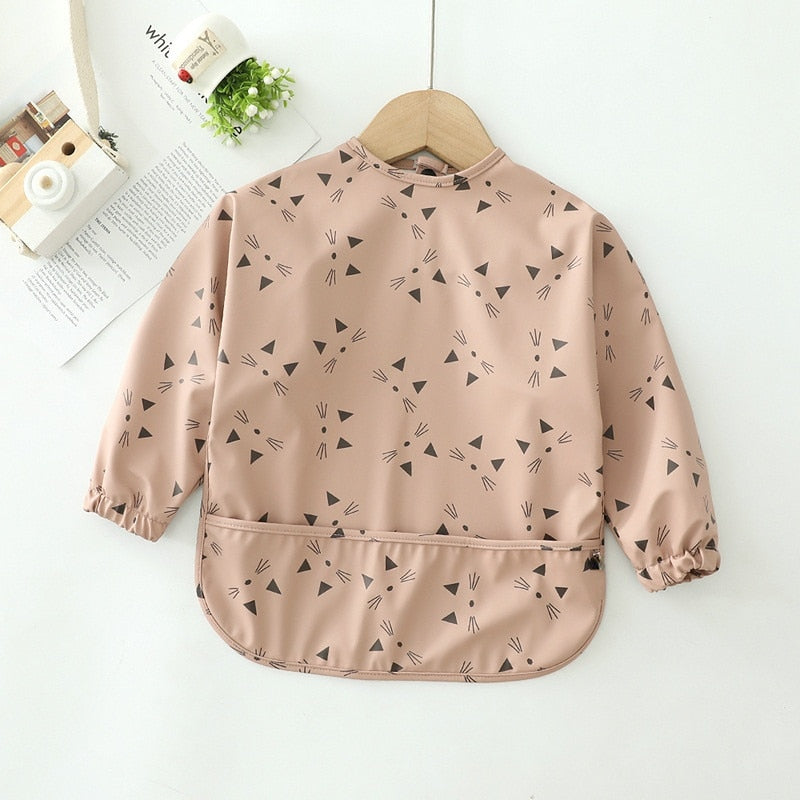 Babador Avental Manga Longa Impermeável