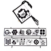 Livro De Pano Preto E Branco De Alto Contraste Para Bebês