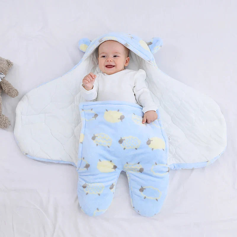 Saco de Dormir do Bebê Ursinho Estampado e Acolchoado